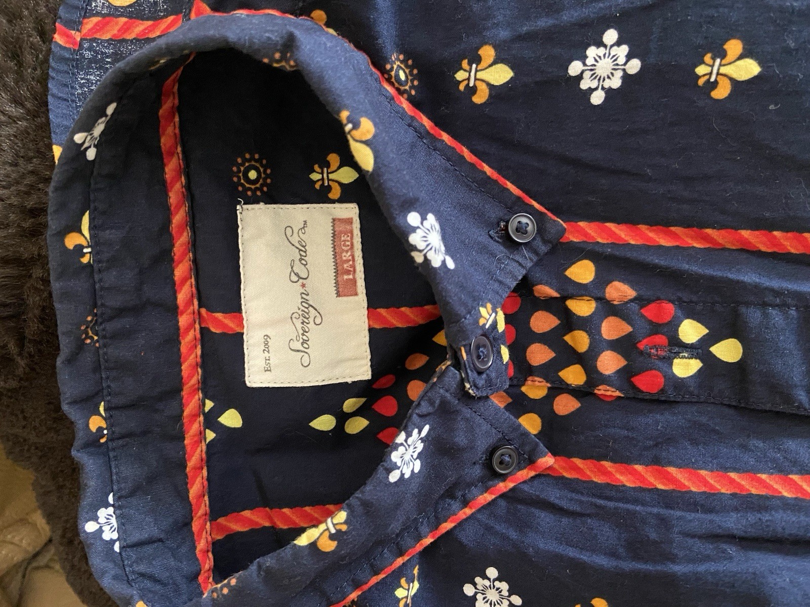 Sovereign Code Multicolor Short Sleeve Button-Up … - image 6