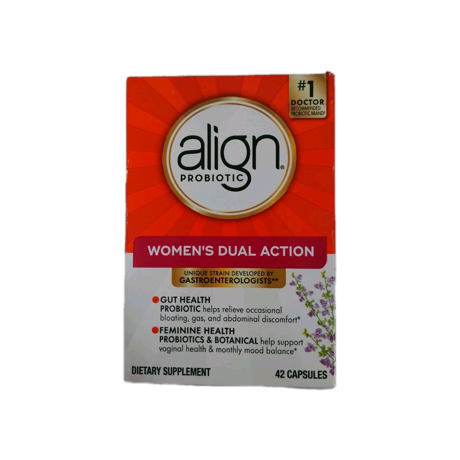 Align Probiotic Supplement Women's Dual Action 42ct Exp 7/2026
