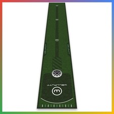 Golf Putting Mat 8ft Indoor Practice Aid Alignment Lines Realistic Green Speed