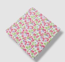 Bar Iii Men's White Floral Pattern Cotton Pocket Square Handkerchief