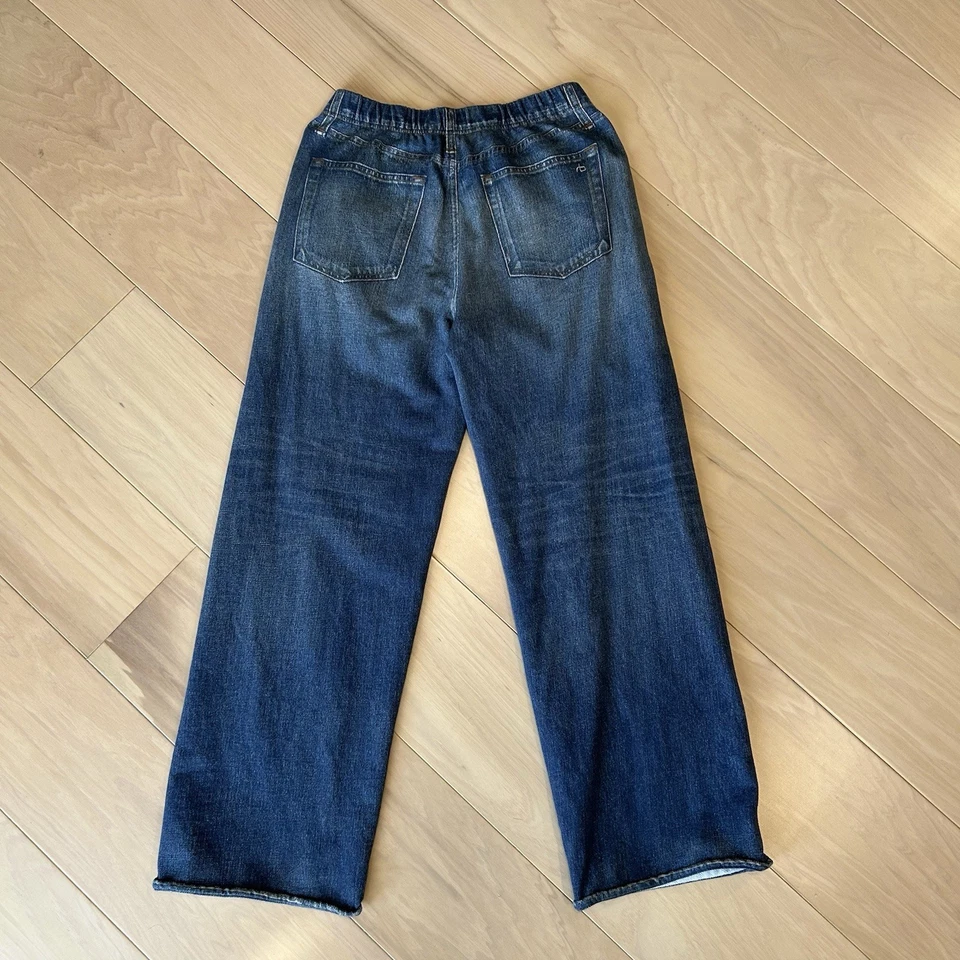 Rag Bone Miramar Wide-Leg Pants Cotton Terry Women’s Small - Image 2 of 4