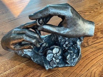 1980-89/Wedding Hands /The Ring/ David Fisher /Durastone Sculpture/ Austin Prod.
