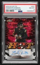 2024 Leaf Eclectic Flash Hot Pink Sparkles 5/7 Shedeur Sanders PSA 8 Auto 1j2e