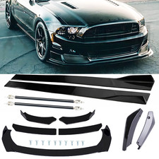 For 05-09 Ford Mustang Gt Front Bumper Spoiler Splitter Glossy Black Side Skirt For 05-09 Ford Mustang Gt Front Bumper Spoiler Splitter Glossy Black Side Skirt