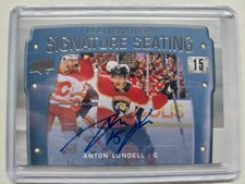 2021-22 Upper Deck Premier Signature Seating #PSS-LU Anton Lundell On Card Auto