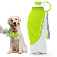 Hundetrinkflasche Faltbar 580Ml Karabiner Auslaufsicher