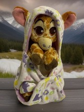 Disney Parks Babies Baby Giraffe Swaddle Blanket Plush 11" Stuffed Animal Toy