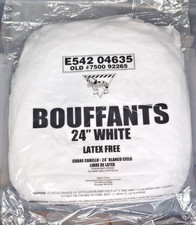 100 Large White Hair Nets 24" Latex-Free Disposable Bouffant Caps Food Service