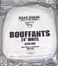 100 Large White Hair Nets 24" Latex-Free Disposable Bouffant Caps Food Service