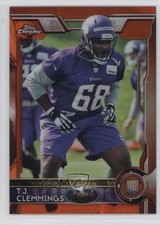 2015 Topps Chrome Rookies Orange Refractor TJ Clemmings #163 0v9