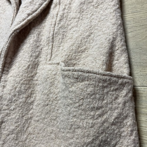Tahari Beige Wool Blend Long Sleeveless Vest Cardigan Sweater Size Medium - Picture 5 of 8