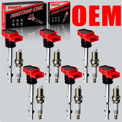 6X Brand OEM Ignition Coil & 6X Iridium Spark Plug For Audi A4 A6 A7 Q5 Q7 S4 S5