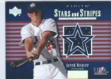 Jered Weaver USA Baseball 2003 Upper Deck Finite Stars and Stripes Jersey #USAJ6
