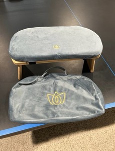 Florensi Meditation Bench - Bamboo, Foldable & Ergonomic Meditation Stool blue