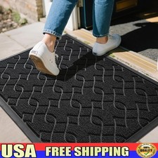 Outdoor Door Mat Non-Slip Rubber Backing Dirt Moisture Absorbent Heavy Duty Rug