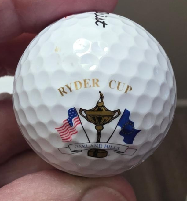 RYDER CUP Golf Ball OAKLAND HILLS GOLF COURSE TITLEIST 1  DT So / Lo