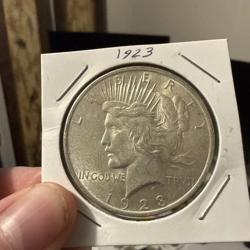 1923 Silver Peace Dollar AU details fast shipping