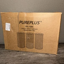 Pureplus PPL10BB Heavy Duty Sediment Pleated Water Filter 5 Micron 10" x 4.5"