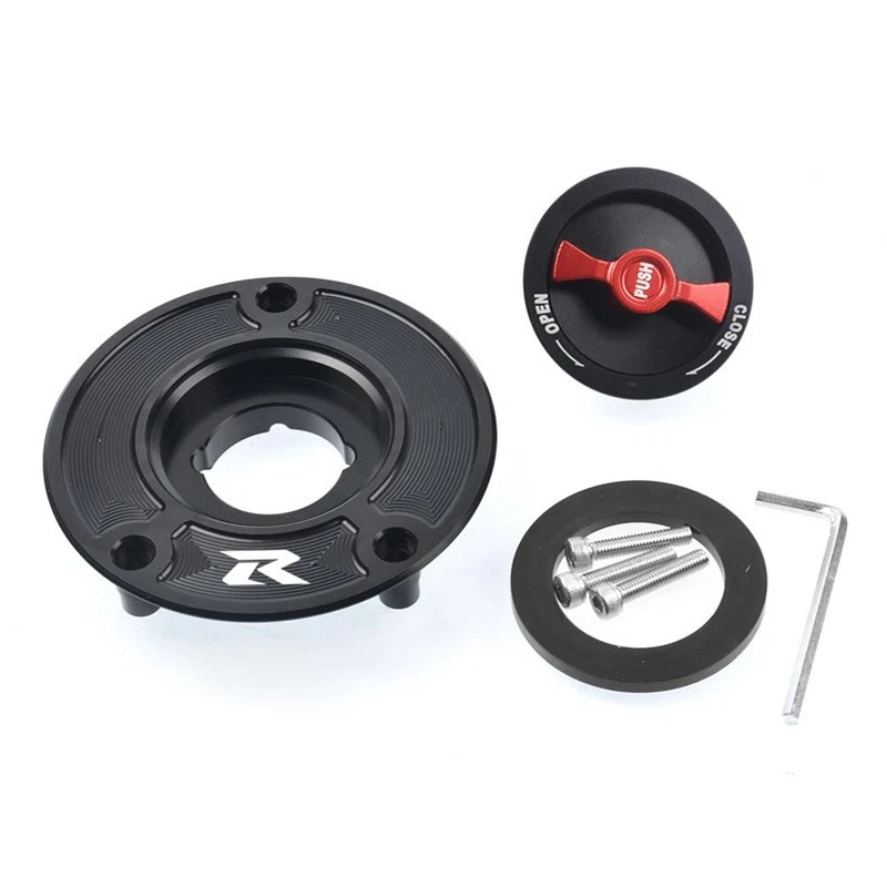 Tapa del tanque de combustible de liberación rápida para Suzuki GSXR600 750 1996-2003 GSXR1000 2001-2002 Foto 3 de 4