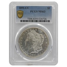 1891-CC Morgan Dollar MS63 PCGS