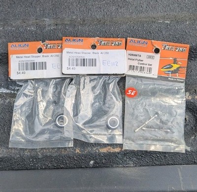 Align Trex 250 RC Helicopter Parts Lot Set Metal Flybar Head Stopper T Rex T-Rex