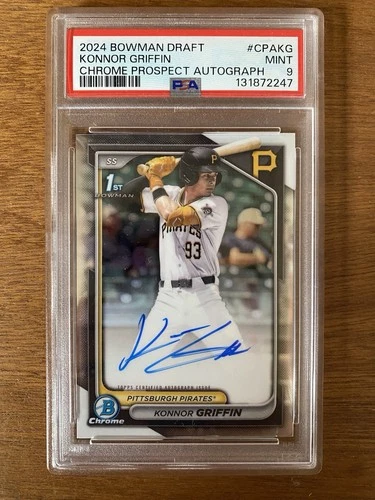 2024 KONNOR GRIFFIN BOWMAN 1ST FIRST DRAFT CHROME PROSPECT AUTO #CPAKG PSA 9