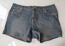 Vintage Old Navy Denim Shorts Womens 14 Y2K 2003 Stretch Dark Wash Jean Casual