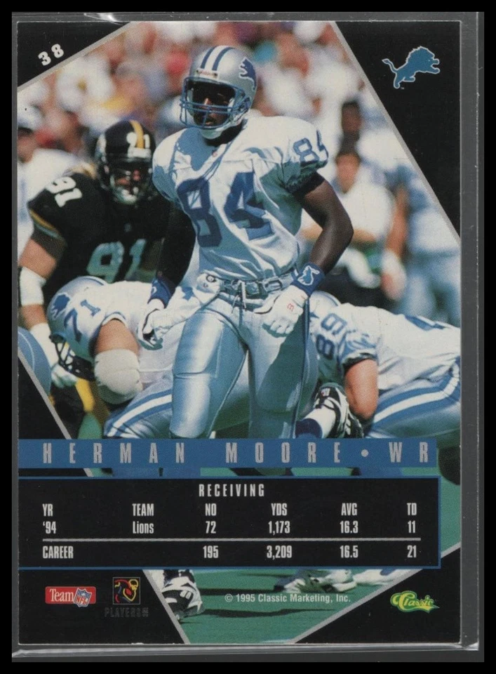 1995 Classic Images Limited Live #38 Herman Moore - Image 2 of 2