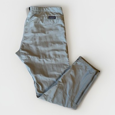 Patagonia Baggies Pants Medium Gray Vintage Belted Hiking Utility Jogger