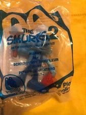 Handy Smurf (#3) McDonalds Happy Meal Toy From Smurfs 2 Movie; NIP