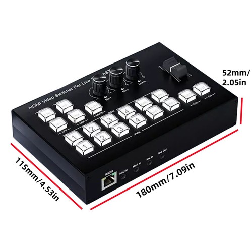 1PC 4K 4 HDMI Video Switcher Multi Camera Live Streaming Production Recorder - Afbeelding 3 van 15