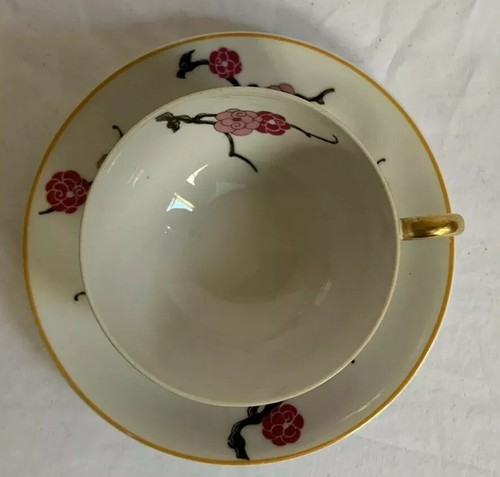 Set tazze e piattini floreali B&Co. LIMOGES FRANCE L. BERNARDAUD & Co - Foto 4 di 7