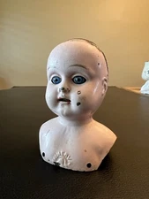 Vintage Metal MINERVA Doll With Glass Eyes