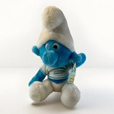 VTG  79 Peyo Hug You Smurf Bean Bag Wallace Berrie  Co 10" Stuffed Plush W/ Tag