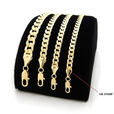 Mens Cuban Link Chain Diamond Shape Cut Necklace Gold Plated Necklace