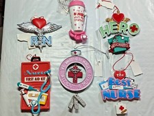 Christmas Ornaments Occupation - BEST NURSE NURSING Hero Scrubs - YOU PICK - NEW