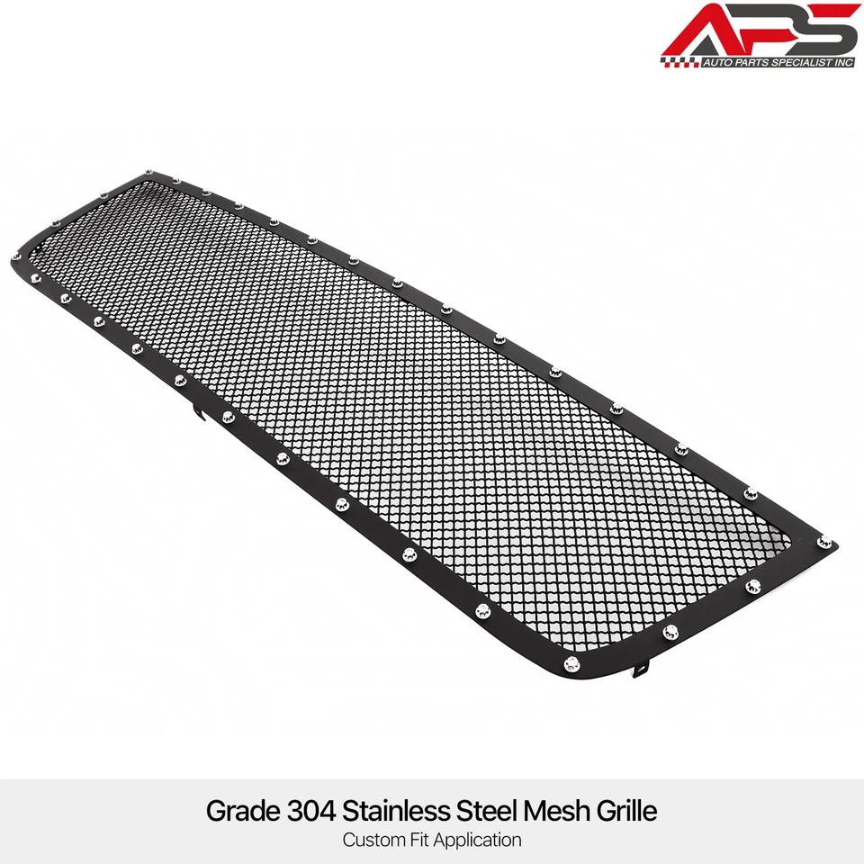 Se adapta a Chevy Silverado 1500 2500 HD 2005-2006 rejilla remache malla negra principal Foto 2 de 4