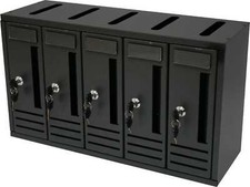 Mille Cassetta postale Esterno Acciaio 5 Posti 52x18x30h cm Antracite 900.5