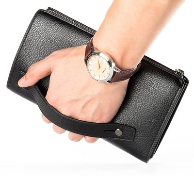 Baellerry Men Clutch Bag Large Capacity Men Wallets Cell Phone Pocket Passcard P