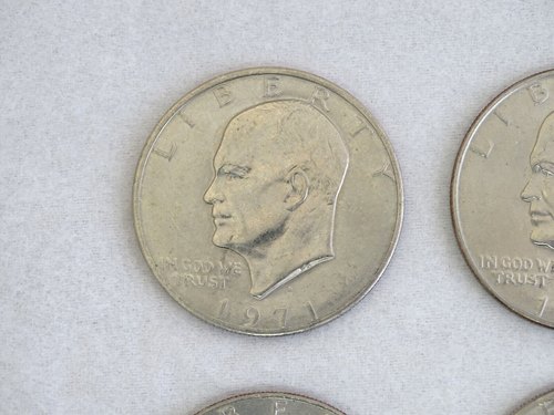 (5) Assorted Eisenhower Dollars / D Mint Mark 1971, 1972, 1974, 1977, 1978 /fsds - Picture 2 of 22