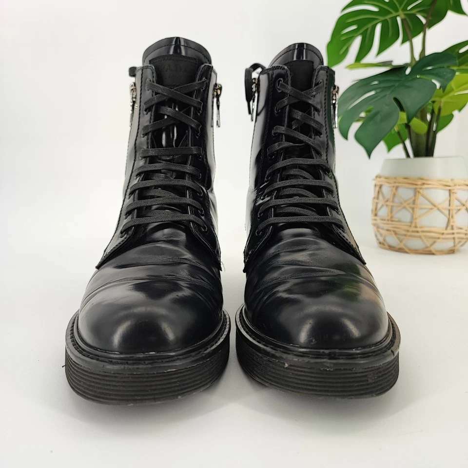 Prada Women’s Black Patent Leather Ankle Boots  3T5881 Size 39 - Image 2 of 4
