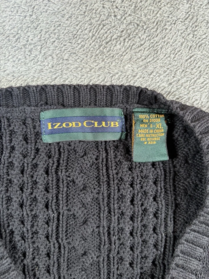 Chaleco Suéter de Golf Abierto de Estados Unidos de Colección Tejido con Cable para Hombres XL IZOD 1999 Pinehurst No.2 Foto 3 de 4