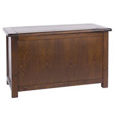 Boston Ottoman / Toy / Blanket Box Chest for Bedroom in Dark Stained Wood