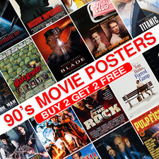 Movie Posters 90s Classic Vintage Retro Video Poster Print Picture Gift  A3 A4