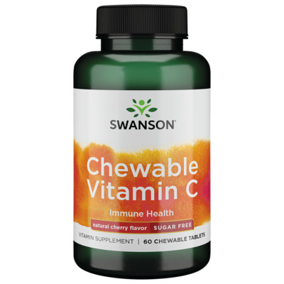 Swanson Sugar-Free Chewable Vitamin C Cherry 60 Chewable Tablets