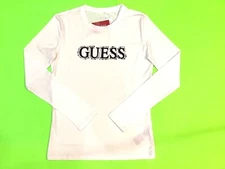 GUESS Los Angeles Women’s Long Sleeve T-Shirt Size X-LARGE White w/Black