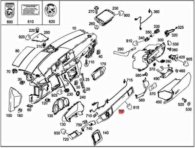 MERCEDES Mercedes-Benz OEM E350 Instrument Panel Dash-molding  
