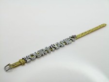 Pulsera Pulsera Personalizada Nombre Brillo Oro Cuero PU Estrás