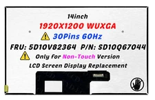 New 14" B140UAN02.1 HW0A For Lenovo ThinkPad P14s Gen 4 Type 21HF 21HG LCD Panel
