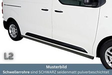 Schwellerrohre schwarz ohne Tritt für OPEL Vivaro Zafira Life L2 Edelstahl Ø63mm